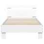 Estructura cama con cabecero madera ingeniería blanca 75x190 cm de , Camas y somieres - Ref: Foro24-838568, Precio: 75,13 €, ...