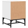 Mesita de noche con puerta de vidrio blanco 35x37x50 cm de , Mesitas de noche - Ref: Foro24-836518, Precio: 28,47 €, Descuent...