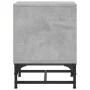 Mesita de noche con puerta de vidrio gris hormigón 35x37x50 cm de , Mesitas de noche - Ref: Foro24-836524, Precio: 27,43 €, D...