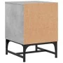 Mesita de noche con puerta de vidrio gris hormigón 35x37x50 cm de , Mesitas de noche - Ref: Foro24-836524, Precio: 27,43 €, D...
