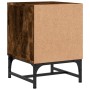 Mesita de noche con puerta de vidrio roble ahumado 35x37x50 cm de , Mesitas de noche - Ref: Foro24-836526, Precio: 27,66 €, D...