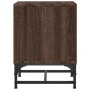 Mesita de noche con puerta de vidrio roble marrón 35x37x50 cm de , Mesitas de noche - Ref: Foro24-836530, Precio: 30,47 €, De...