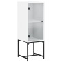 Armario auxiliar con puerta de vidrio blanco 35x37x100 cm de , Aparadores - Ref: Foro24-836553, Precio: 45,93 €, Descuento: %