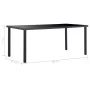 Mesa de comedor de vidrio templado negro 180x90x75 cm de vidaXL, Mesas de cocina y de comedor - Ref: Foro24-281855, Precio: 2...