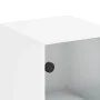 Armario auxiliar con puerta de vidrio blanco 35x37x100 cm de , Aparadores - Ref: Foro24-836553, Precio: 45,58 €, Descuento: %