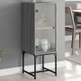 Armario auxiliar con puerta de vidrio gris Sonoma 35x37x100 cm de , Aparadores - Ref: Foro24-836558, Precio: 51,90 €, Descuen...