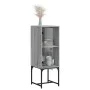 Armario auxiliar con puerta de vidrio gris Sonoma 35x37x100 cm de , Aparadores - Ref: Foro24-836558, Precio: 51,90 €, Descuen...