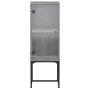 Armario auxiliar con puerta de vidrio gris Sonoma 35x37x100 cm de , Aparadores - Ref: Foro24-836558, Precio: 51,90 €, Descuen...
