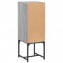 Armario auxiliar con puerta de vidrio gris Sonoma 35x37x100 cm de , Aparadores - Ref: Foro24-836558, Precio: 51,90 €, Descuen...