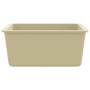 Fregadero de cocina de granito con un seno beige de vidaXL, Fregaderos - Ref: Foro24-144868, Precio: 137,32 €, Descuento: %