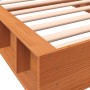 Estructura de cama madera maciza pino marrón cera 100x200 cm de , Camas y somieres - Ref: Foro24-844430, Precio: 112,74 €, De...