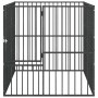 Corralito para perros con 4 paneles acero galvanizado negro de , Casetas para perros - Ref: Foro24-172210, Precio: 102,80 €, ...