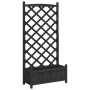 Jardinera con enrejado madera maciza de abeto negro de , Maceteros y jardineras - Ref: Foro24-365490, Precio: 111,82 €, Descu...