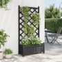 Jardinera con enrejado madera maciza de abeto negro de , Maceteros y jardineras - Ref: Foro24-365490, Precio: 111,82 €, Descu...