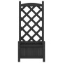Jardinera con enrejado madera maciza de abeto negro de , Maceteros y jardineras - Ref: Foro24-365484, Precio: 64,37 €, Descue...