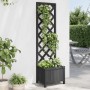 Jardinera con enrejado madera maciza de abeto negro de , Maceteros y jardineras - Ref: Foro24-365478, Precio: 53,89 €, Descue...