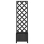 Jardinera con enrejado madera maciza de abeto negro de , Maceteros y jardineras - Ref: Foro24-365478, Precio: 53,89 €, Descue...