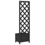 Jardinera con enrejado madera maciza de abeto negro de , Maceteros y jardineras - Ref: Foro24-365478, Precio: 53,89 €, Descue...