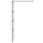 Mampara de ducha vidrio ESG esmerilado negro 115x195 cm de , Paredes y mamparas de ducha - Ref: Foro24-152133, Precio: 208,42...