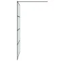 Mampara de ducha vidrio ESG esmerilado negro 115x195 cm de , Paredes y mamparas de ducha - Ref: Foro24-152133, Precio: 204,44...