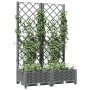 Jardinera con enrejado PP gris claro 80x40x121,5 cm de , Maceteros y jardineras - Ref: Foro24-153271, Precio: 72,87 €, Descue...