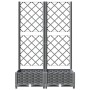 Jardinera con enrejado PP gris claro 80x40x121,5 cm de , Maceteros y jardineras - Ref: Foro24-153271, Precio: 72,87 €, Descue...