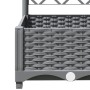 Jardinera con enrejado PP gris claro 80x40x121,5 cm de , Maceteros y jardineras - Ref: Foro24-153271, Precio: 72,87 €, Descue...