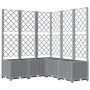 Jardinera con enrejado PP gris claro 120x120x136 cm de , Maceteros y jardineras - Ref: Foro24-153278, Precio: 164,79 €, Descu...