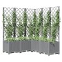 Jardinera con enrejado PP gris claro 120x120x136 cm de , Maceteros y jardineras - Ref: Foro24-153278, Precio: 164,79 €, Descu...