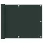 Toldo para balcón tela oxford verde oscuro 75x600 cm de , Sombrillas - Ref: Foro24-134999, Precio: 27,12 €, Descuento: %