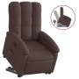 Sillón reclinable elevable tela marrón oscuro de , Sillones - Ref: Foro24-3204097, Precio: 277,32 €, Descuento: %