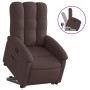 Sillón reclinable elevable tela marrón oscuro de , Sillones - Ref: Foro24-3204097, Precio: 259,45 €, Descuento: %