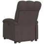 Sillón reclinable elevable tela marrón oscuro de , Sillones - Ref: Foro24-3204097, Precio: 277,32 €, Descuento: %