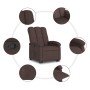Sillón reclinable elevable tela marrón oscuro de , Sillones - Ref: Foro24-3204097, Precio: 259,45 €, Descuento: %