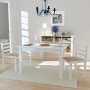 Sillas de comedor 2 uds madera maciza caucho terciopelo blanco en Sillas de comedor | Comprar online en Foru.es