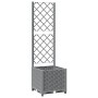 Jardinera con enrejado PP gris claro 40x40x136 cm de , Maceteros y jardineras - Ref: Foro24-153270, Precio: 63,60 €, Descuent...