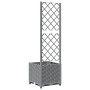 Jardinera con enrejado PP gris claro 40x40x136 cm de , Maceteros y jardineras - Ref: Foro24-153270, Precio: 63,60 €, Descuent...