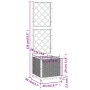 Jardinera con enrejado PP gris claro 40x40x136 cm de , Maceteros y jardineras - Ref: Foro24-153270, Precio: 63,60 €, Descuent...