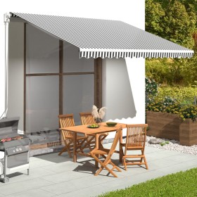 Tela de repuesto para toldo gris antracita y blanco 4x3,5 m de , Toldos - Ref: Foro24-311988, Precio: 61,88 €, Descuento: %