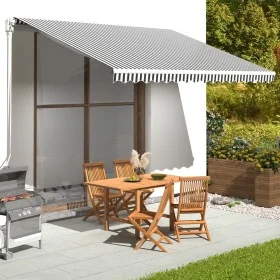 Tela de repuesto para toldo gris antracita y blanco 4x3,5 m de , Toldos - Ref: Foro24-311988, Precio: 64,99 €, Descuento: %