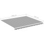 Tela de repuesto para toldo gris antracita y blanco 4x3,5 m de , Toldos - Ref: Foro24-311988, Precio: 61,88 €, Descuento: %