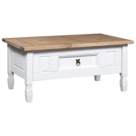 Mesa de centro Corona Range pino mexicano blanco 100x55x45 cm de vidaXL, Mesas de centro - Ref: Foro24-282626, Precio: 105,51...