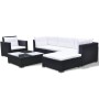 Set muebles de jardín y cojines 6 piezas ratán sintético negro de , Conjuntos de jardín - Ref: Foro24-42102, Precio: 775,56 €...