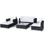Set muebles de jardín y cojines 6 piezas ratán sintético negro de , Conjuntos de jardín - Ref: Foro24-42102, Precio: 775,56 €...