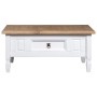 Mesa de centro Corona Range pino mexicano blanco 100x55x45 cm de vidaXL, Mesas de centro - Ref: Foro24-282626, Precio: 107,63...