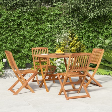 Juego de comedor de jardín 5 piezas madera maciza de acacia de , Conjuntos de jardín - Ref: Foro24-3152902, Precio: 278,64 €,...