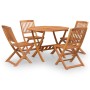 Juego de comedor de jardín 5 piezas madera maciza de acacia de , Conjuntos de jardín - Ref: Foro24-3152902, Precio: 278,64 €,...