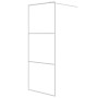 Mampara de ducha vidrio ESG transparente blanco 80x195 cm de , Paredes y mamparas de ducha - Ref: Foro24-152120, Precio: 144,...