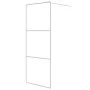 Shower screen made of transparent white ESG glass 80x195 cm by , Shower walls and screens - Ref: Foro24-152120, Price: 140,98...