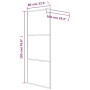Mampara de ducha vidrio ESG transparente blanco 80x195 cm de , Paredes y mamparas de ducha - Ref: Foro24-152120, Precio: 144,...